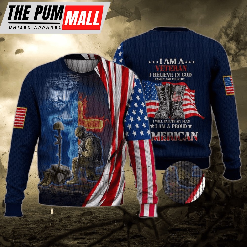 Veteran Ugly Christmas Sweater 3D Printed Best Gift For Xmas Adult | US5973 3D AOP Shirt