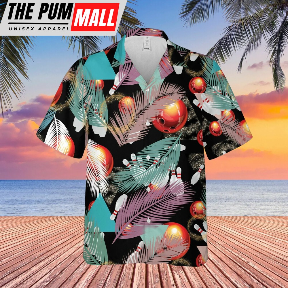 Vibrant 3D Bowling Leaf Hawaiian Shirt – Unisex Full Size S-5XL