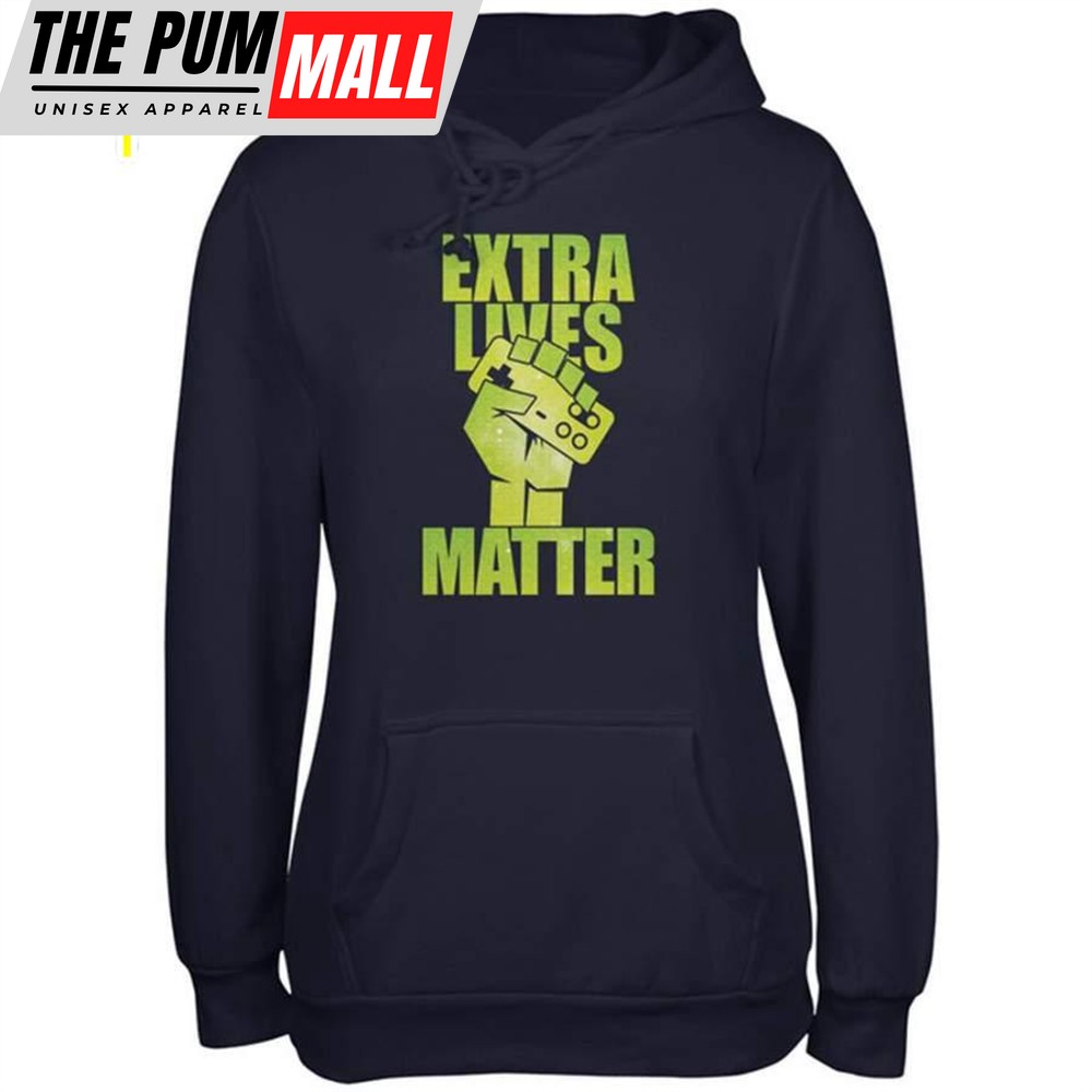 Video Games Extra Lives Matter Juniors Soft Hoodie