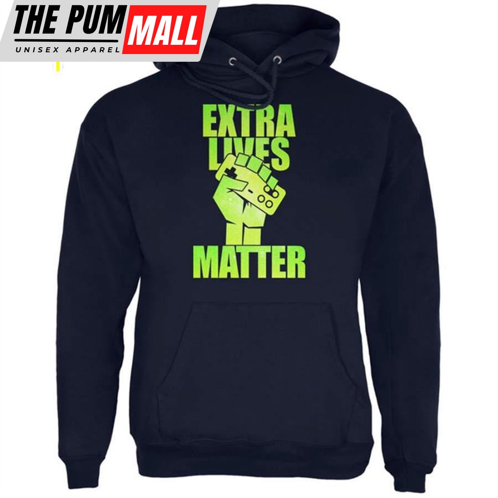 Video Games Extra Lives Matter Mens Hoodie