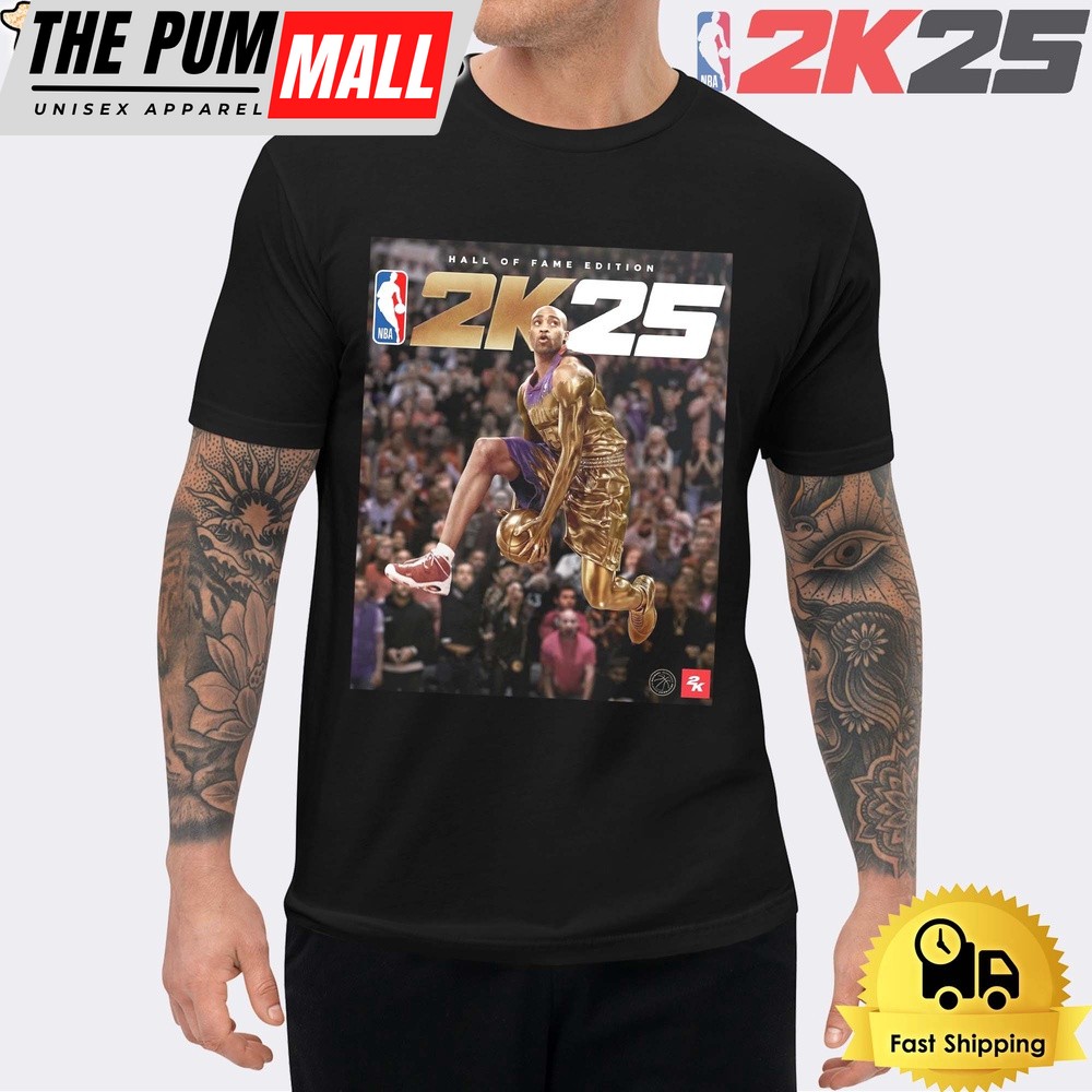 Vince Carter Is NBA 2K25 Officially Cover Hall Of Fame Edition Unisex T-Shirt