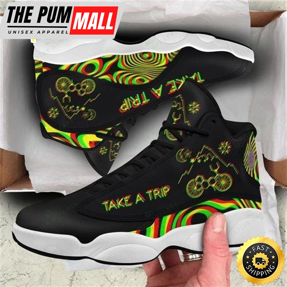 Vintage Bicycle Day Take A Trip All Over Printed Air Jd 13 Sneakers