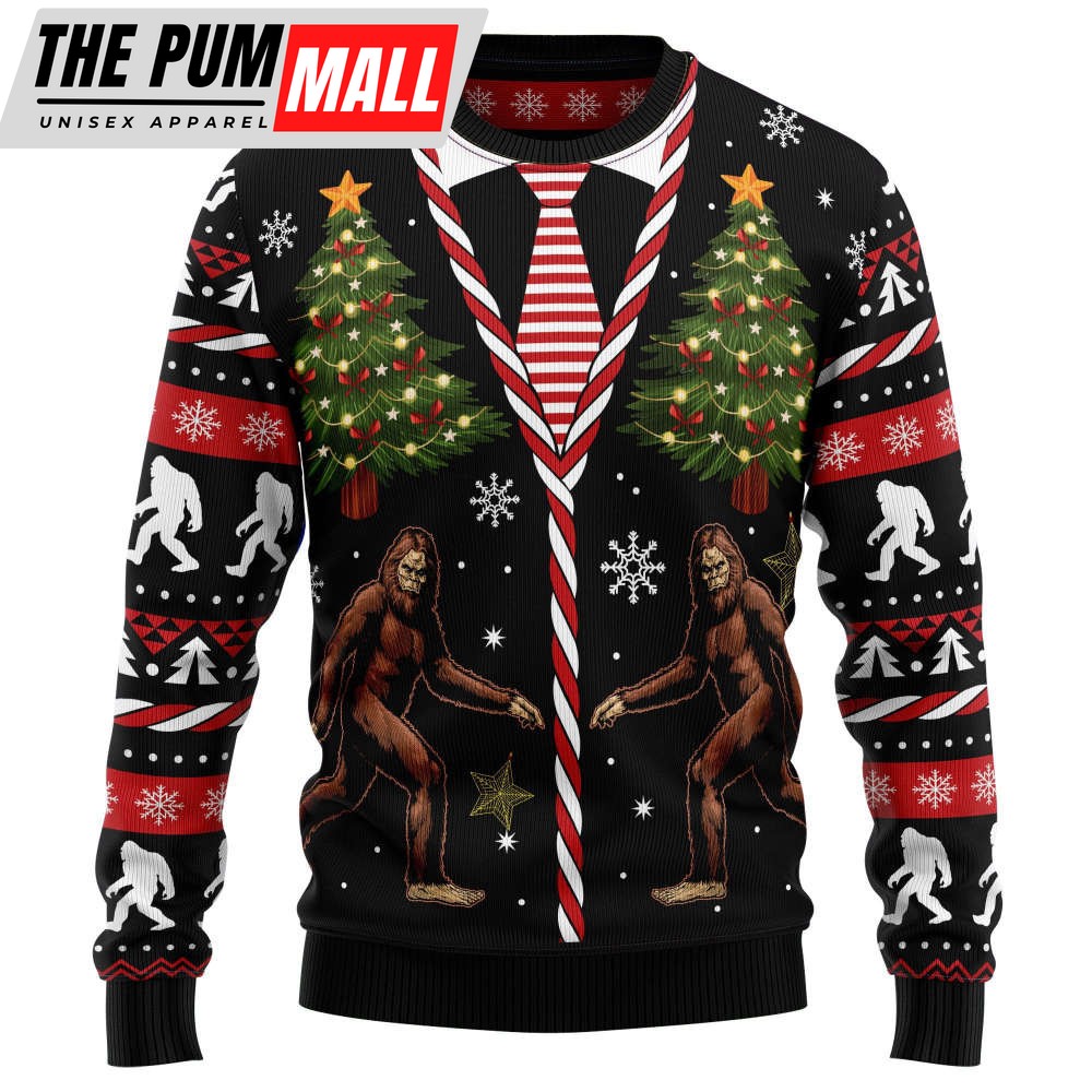 Vintage bigfoot Christmas sweater – Gift for Christmas