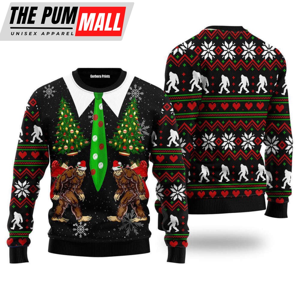 Vintage Bigfoot Christmas Ugly Sweater – Men & Women Gift For Christmas