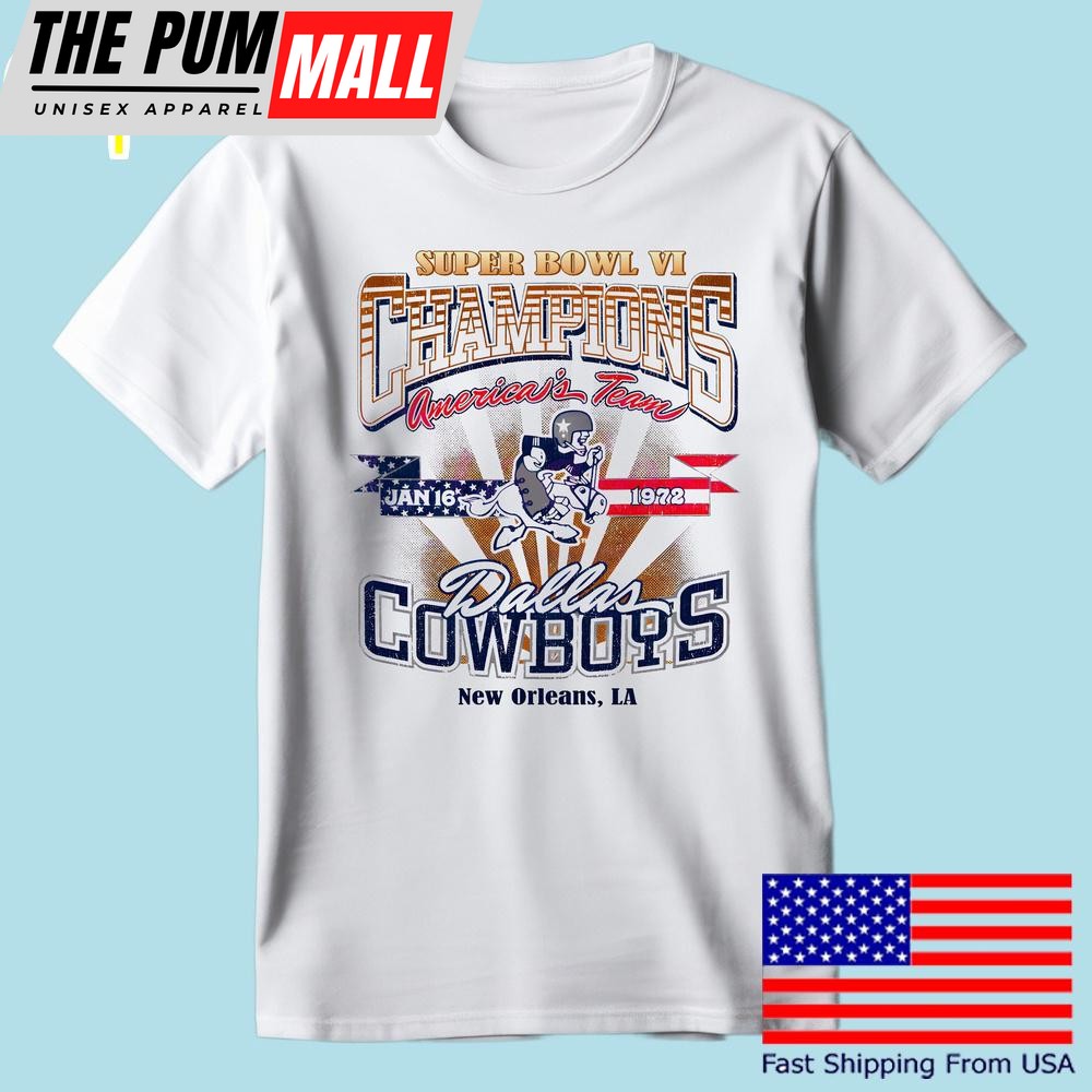 Vintage Dallas Cowboys Super Bowl Vi Champions T Shirt