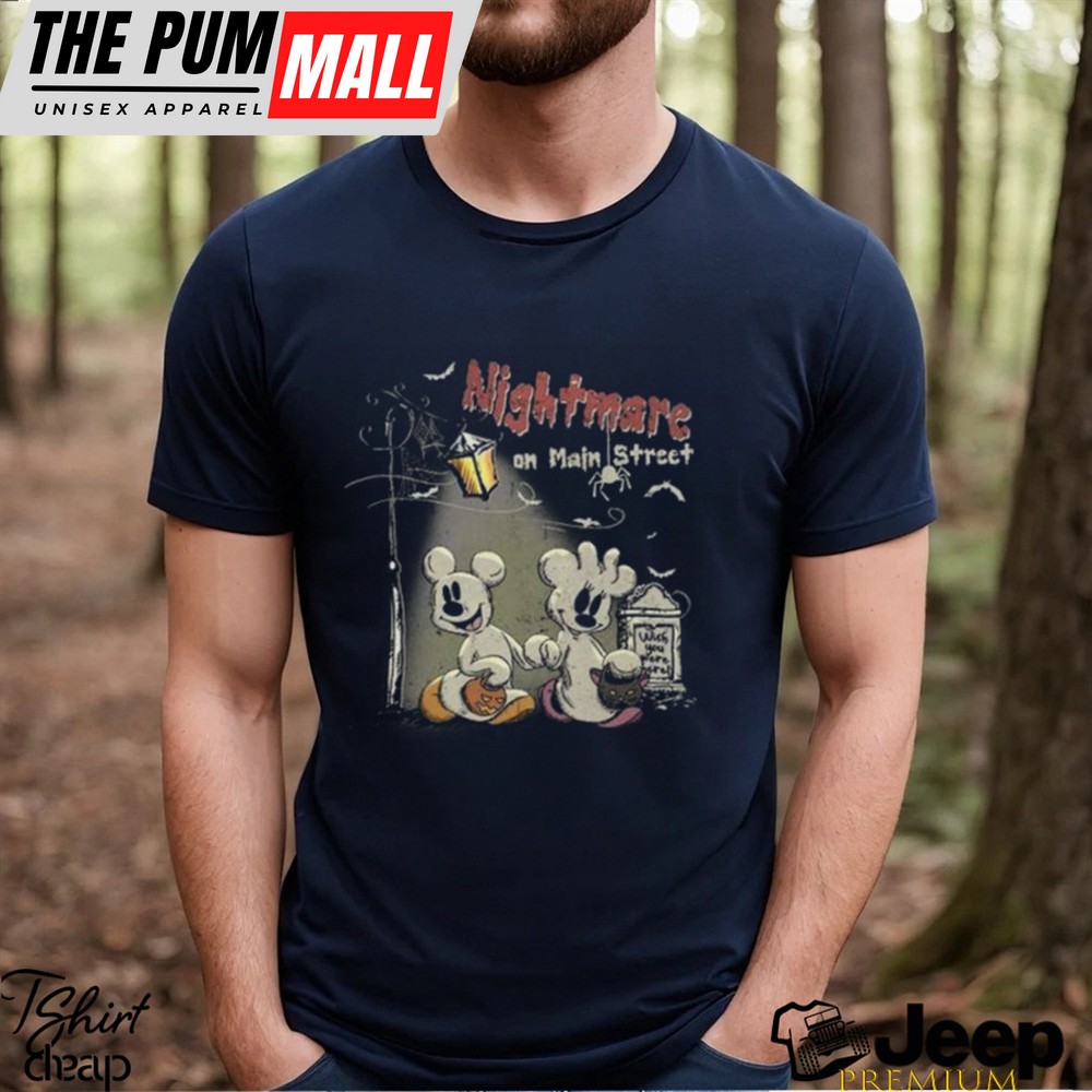 Vintage Disney Mickey Minnie Halloween Sweatshirt Nightmare On Main Street 90S Party Shirt Unisex