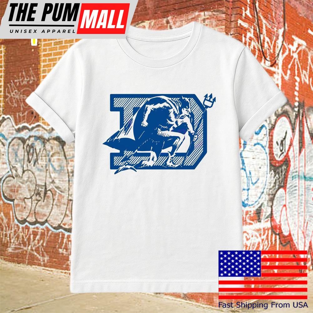 Vintage Duke Sprinting Blue Devil Logo Vintage T-Shirt