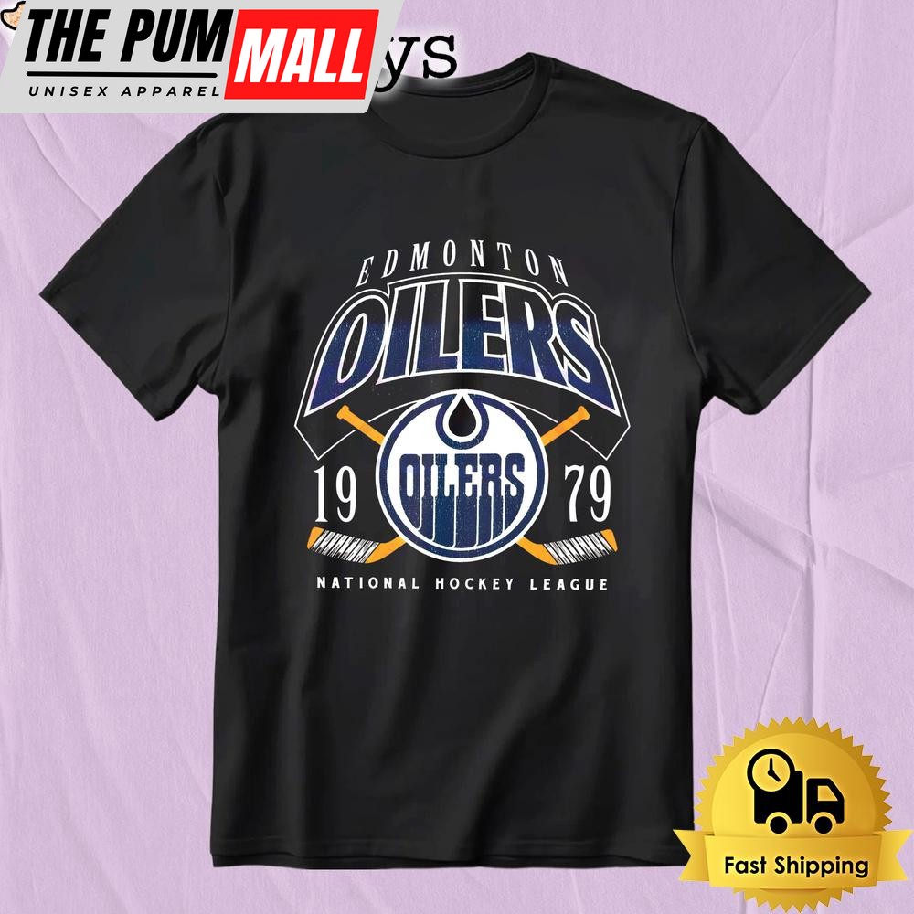 Vintage Edmonton Oilers Locker Room Retro 1979 Hockey T Shirt