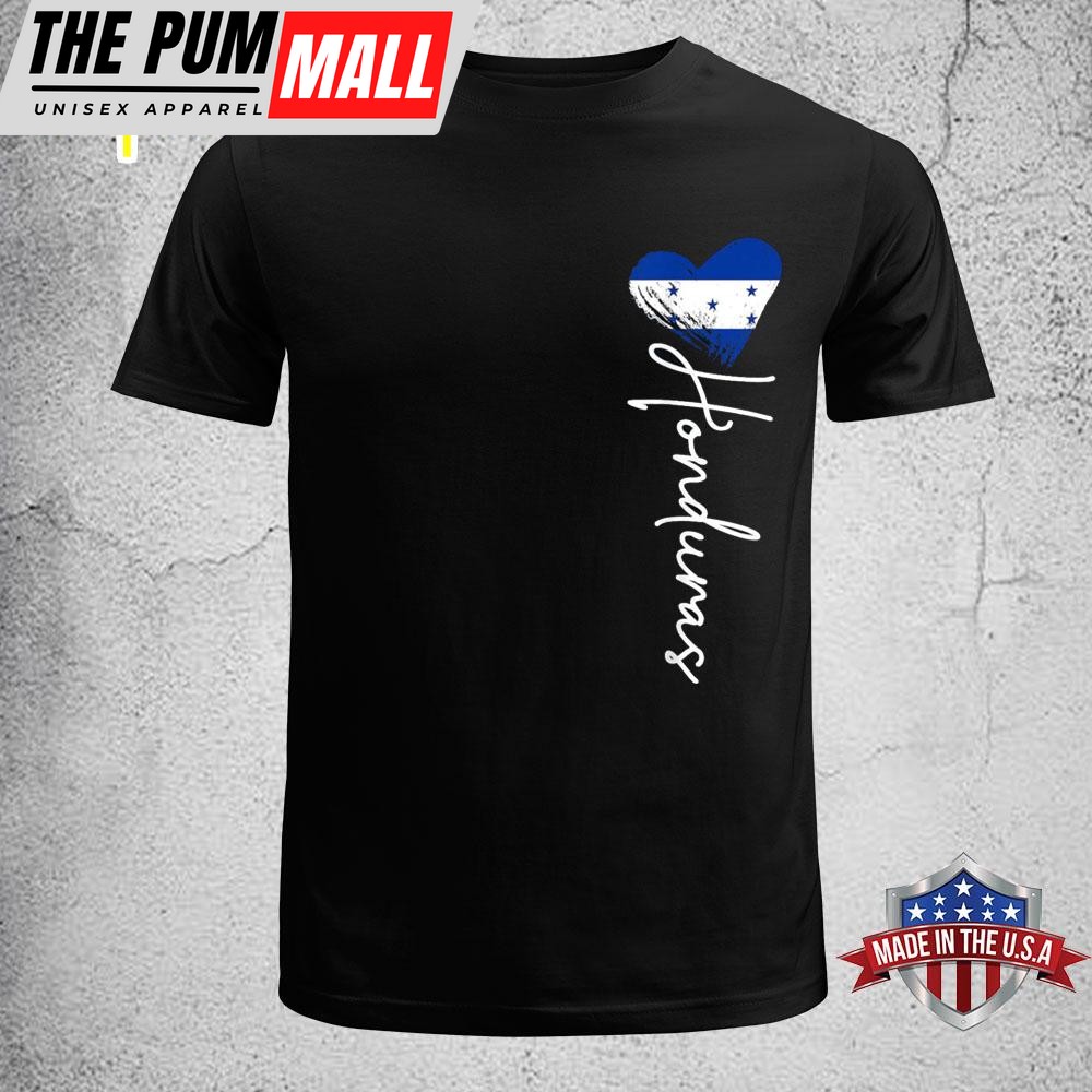 Vintage Honduras Flag, Honduras Heart, Honduras Trip 2024 T-Shirt