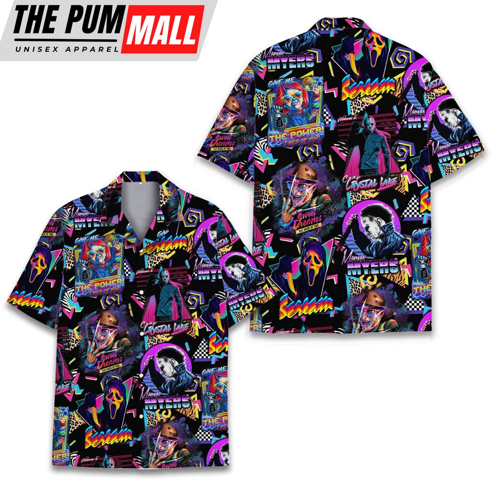 Vintage Horror Characters Hawaiian Shirts For Men Women