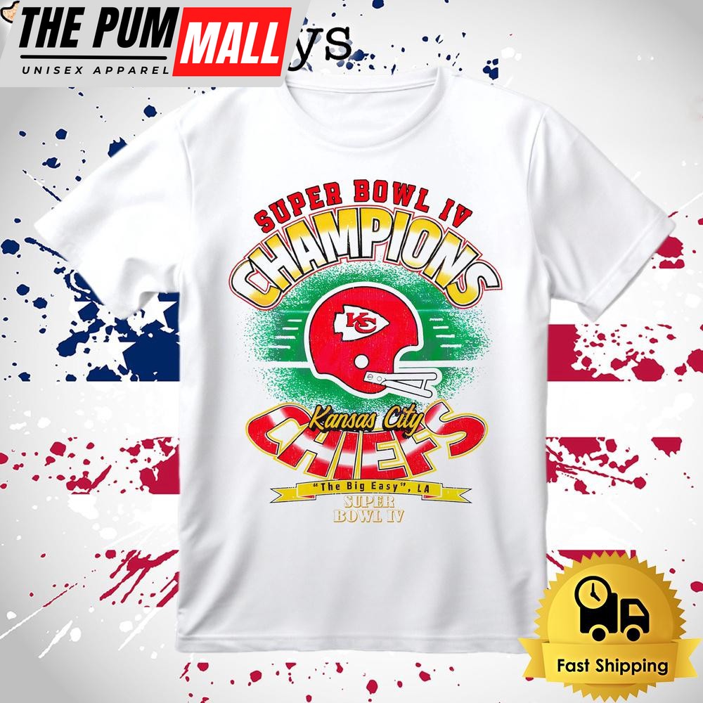 Vintage Kansas City Chiefs Super Bowl Iv Champions T Shirt