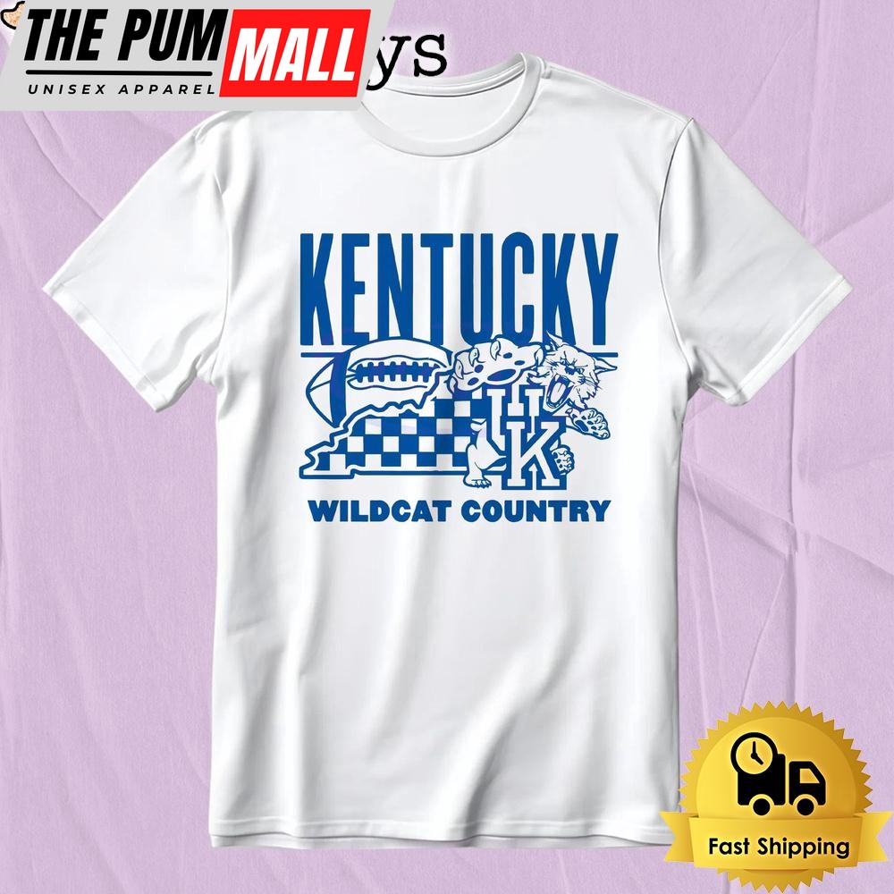 Vintage Kentucky Wildcat Country College Football Logo Mascot T-Shirt