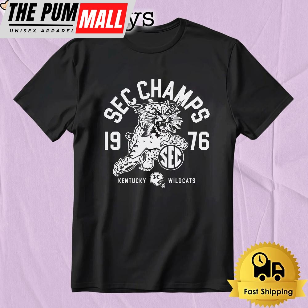 Vintage Kentucky Wildcats Football 1976 Sec Champs T-Shirt