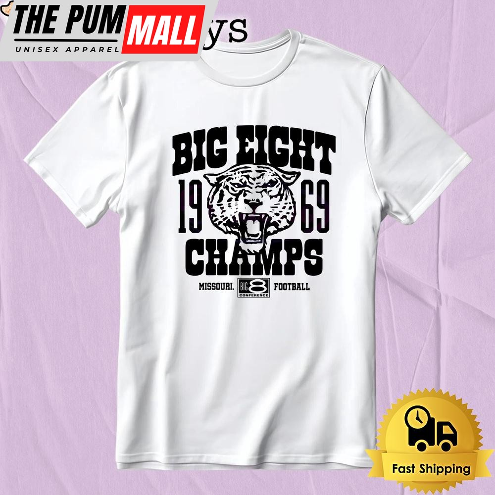 Vintage Missouri Football 1969 Big Eight Champs T-Shirt