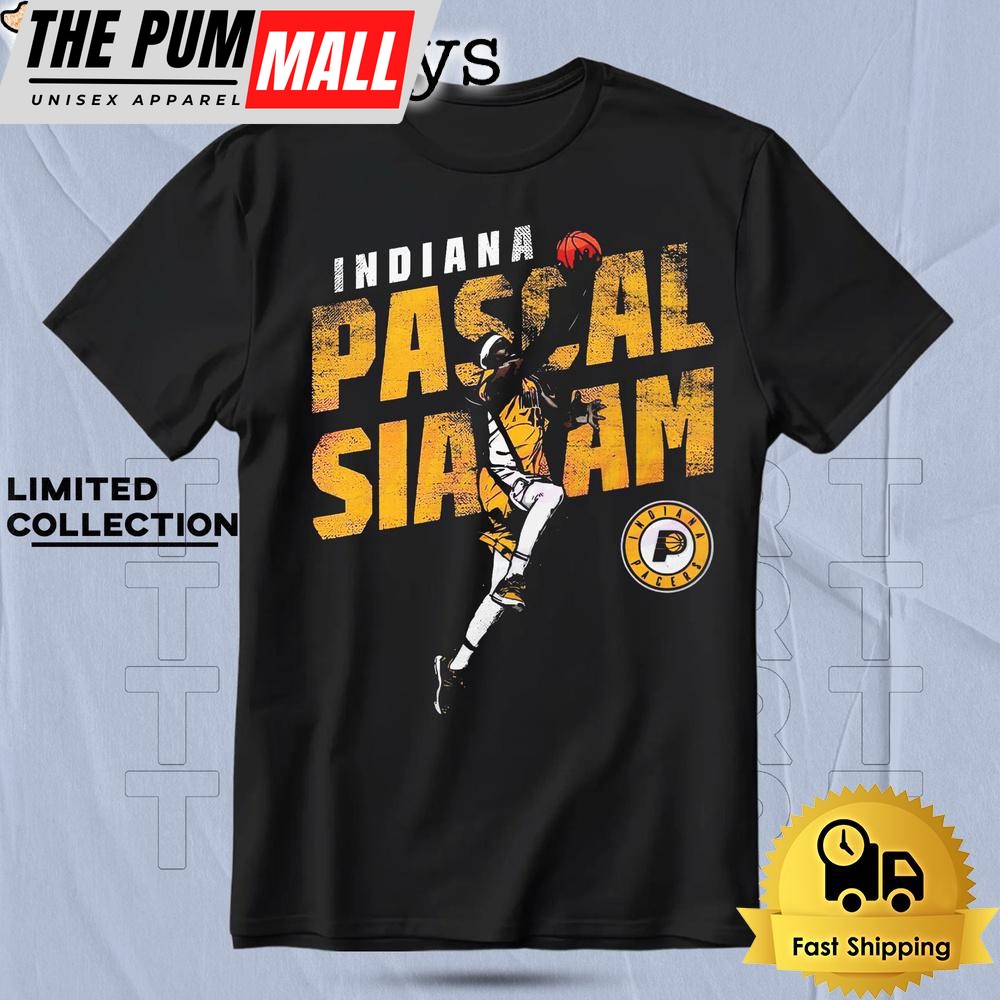 Vintage Pascal Siakam Indiana Pacers Basketball Slant T Shirt