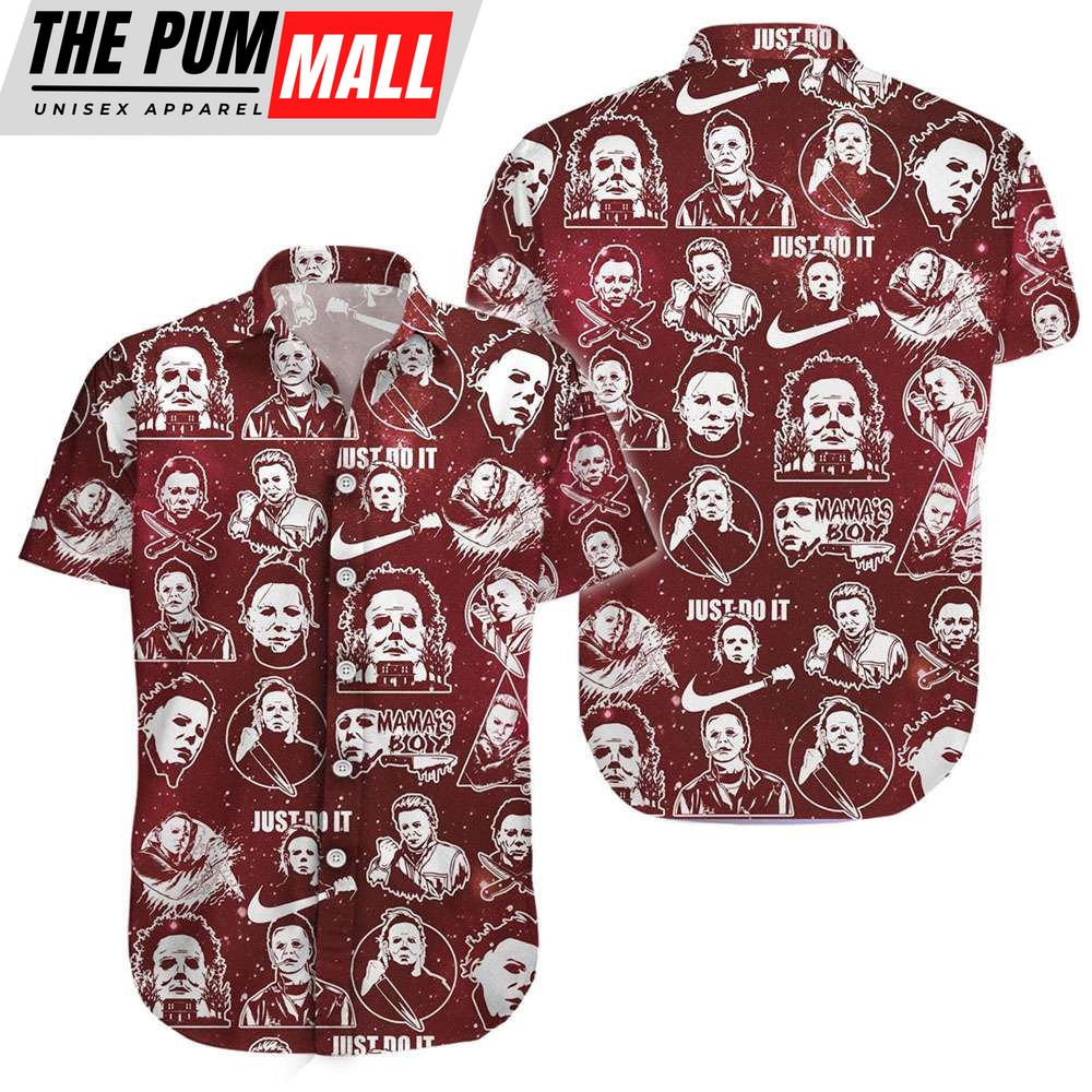 Vintage Red Michael Myers Hawaiian Shirt