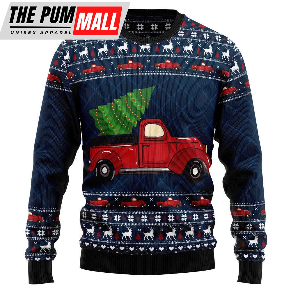 Vintage Red Truck HZ102303 Ugly Christmas Sweater – Noel Malalan