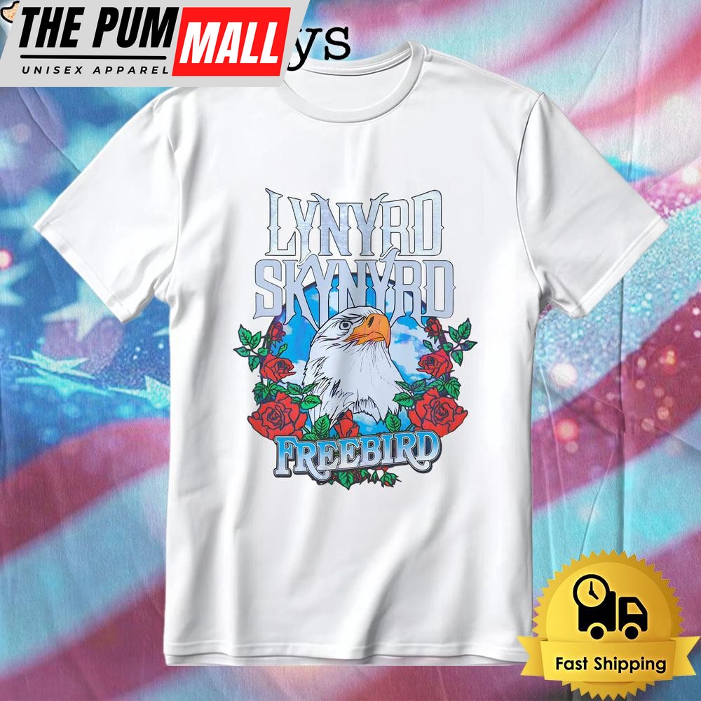 Vintage Rock Lynyrd Skynyrd Freebird Eagle Roses T-Shirt