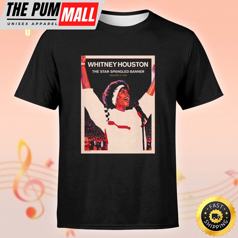 Vintage Whitney Houston Super Bowl T-shirt