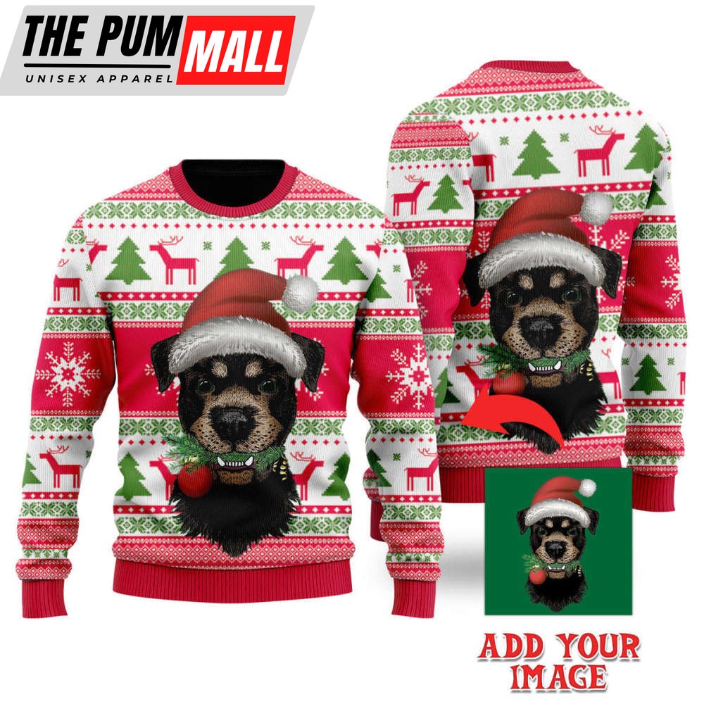 Vintage Xmas Custom Christmas Sweaters: Dog Photo for Men & Women – UP1015