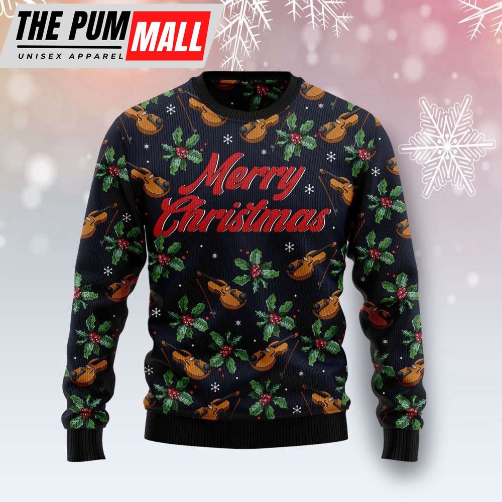 Violin Christmas T910 Ugly Sweater – Noel Malalan s Signature Gift