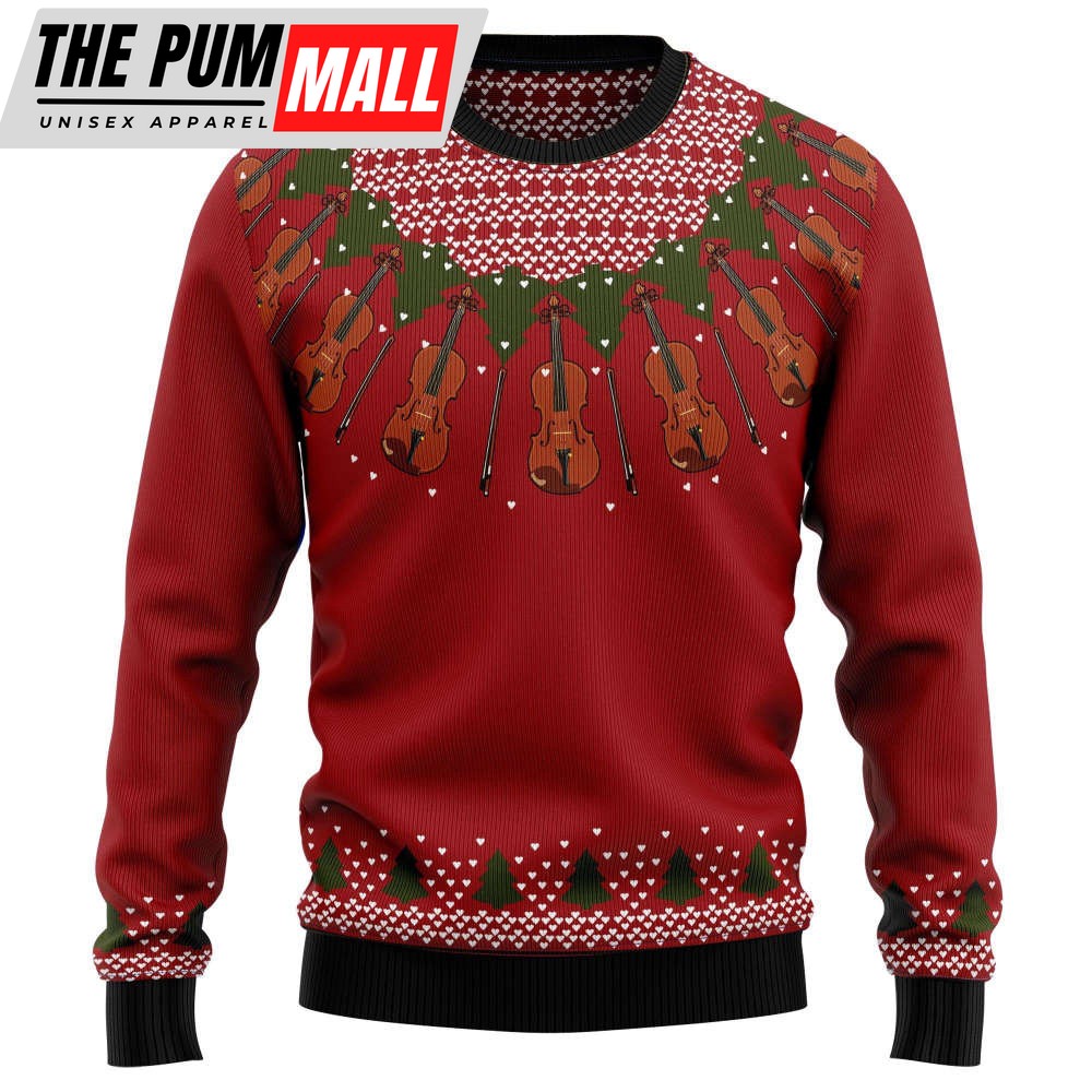 Violin Lover HZ92803 Ugly Christmas Sweater – Noel Malalan Signature