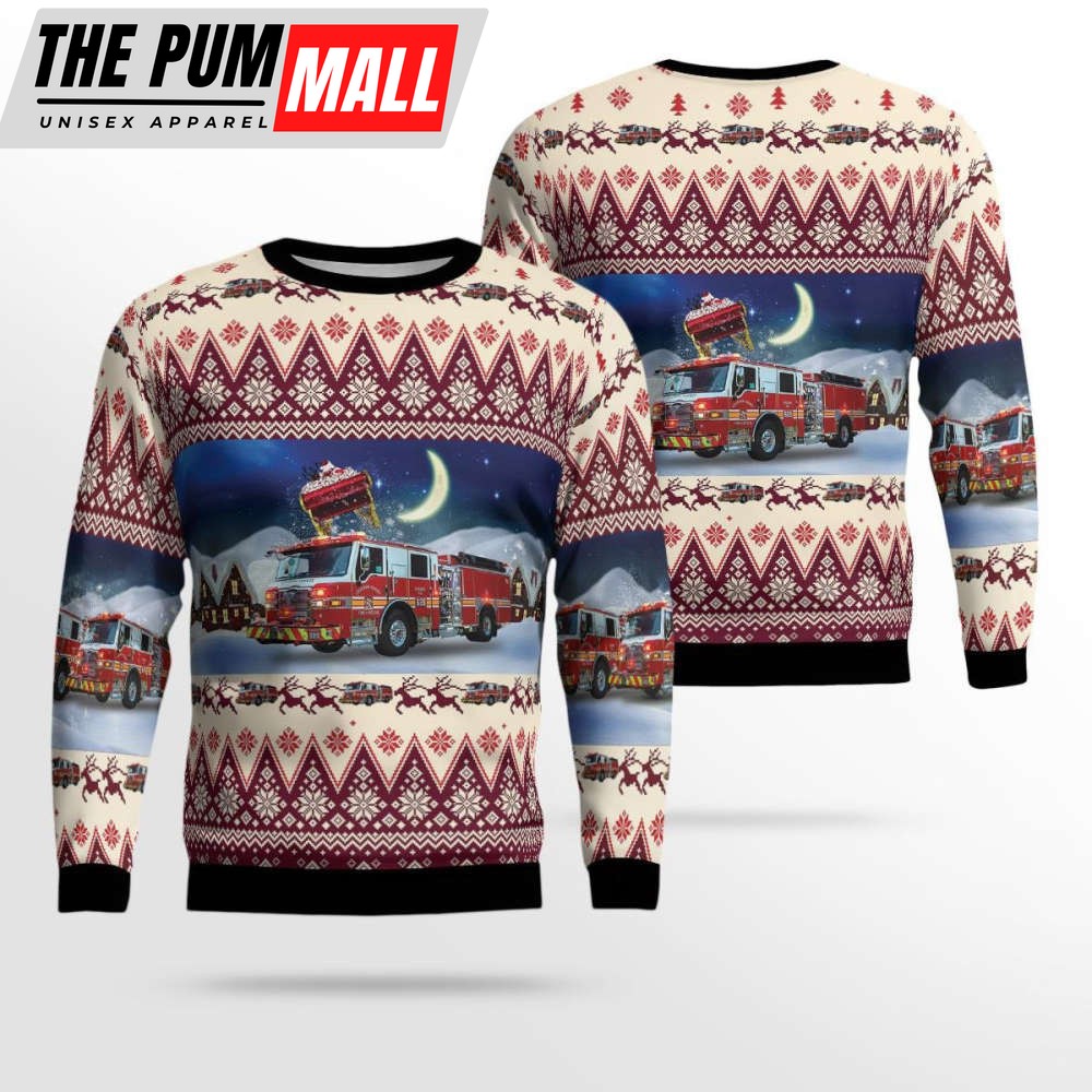 Virginia, Loudoun County Fire and Rescue Ugly Christmas Sweater
