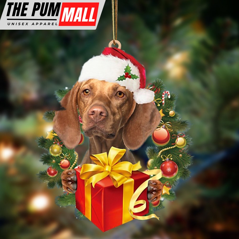 Vizsla Give Gifts Hanging Ornament – Flat Acrylic Dog Ornament – Dog Lovers Gifts For Him Or Her Limited Edition