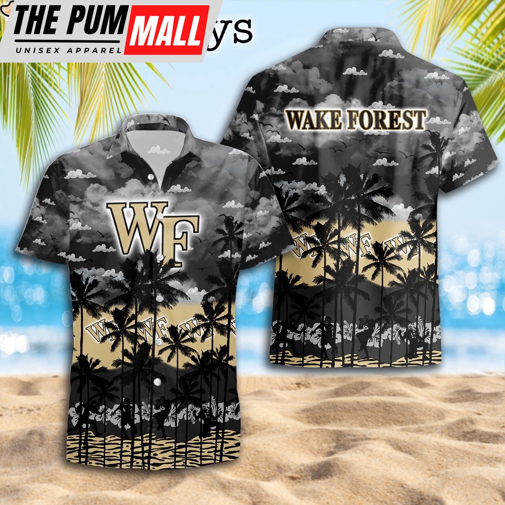 Wake Forest Demon Palms Tree Hawaiian Shirt