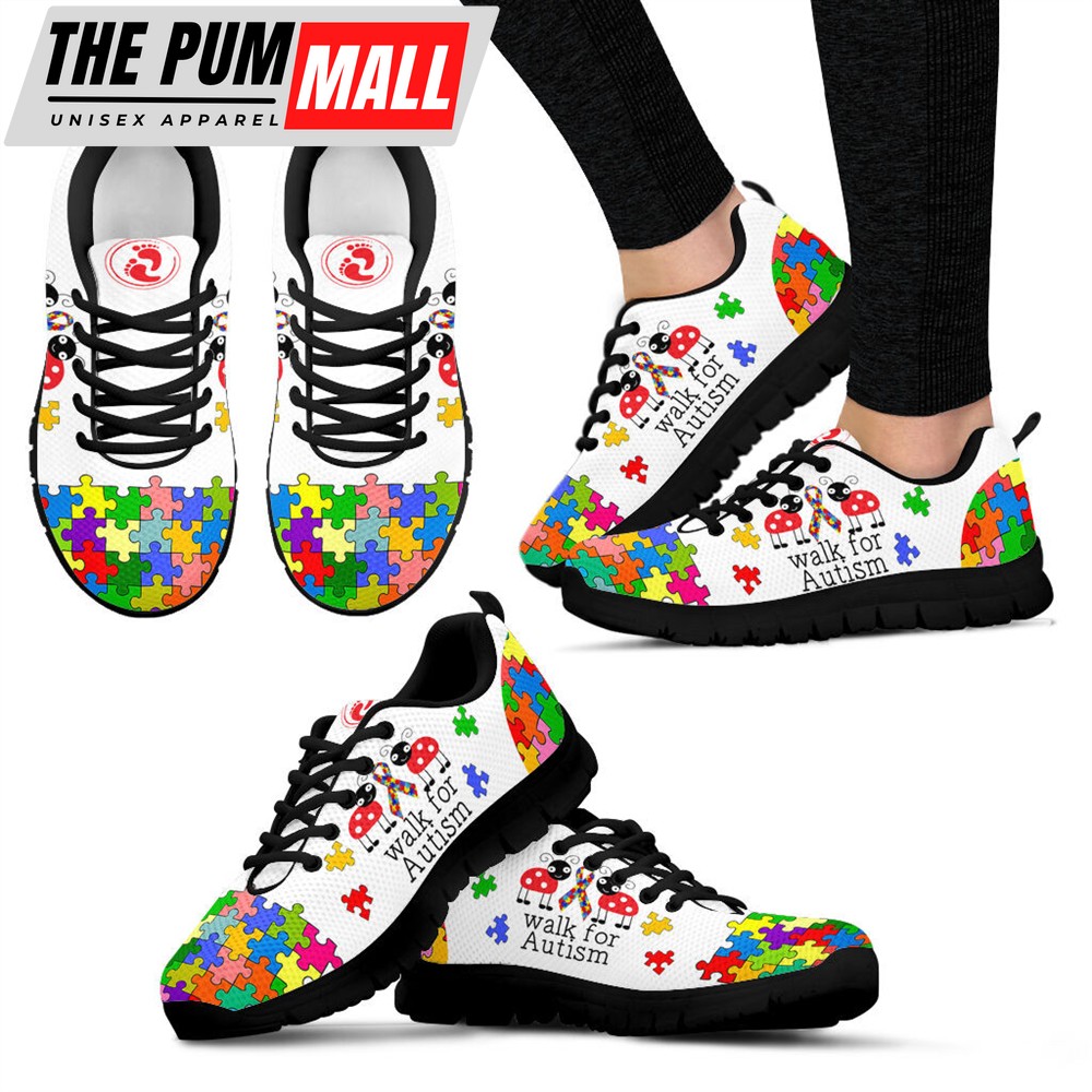 Walk For Autism Shoes White Sneaker Walking Shoes – Best Gift For Men And Women – Cancer Awareness Shoes Malalan