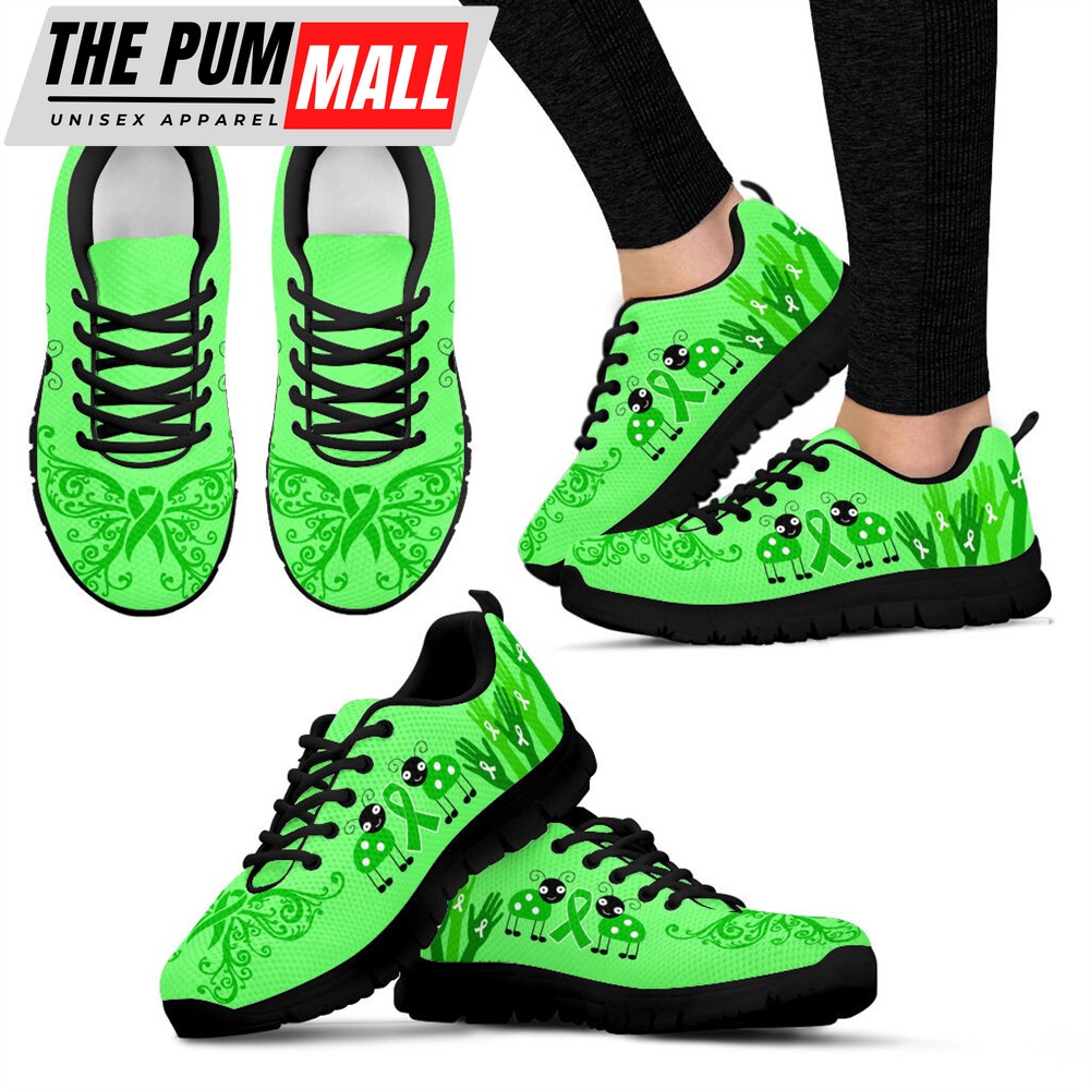 Walk For Brain Injury Shoes Awareness Kelly Green Sneaker Walking Shoes – Best Gift For Men And Women