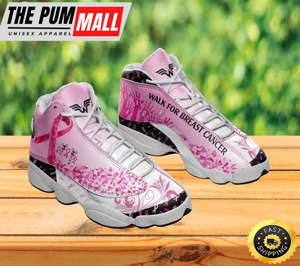 Walk For Breast Cancer Awareness Pink Ribbon and Bugs Air JD13 Shoes