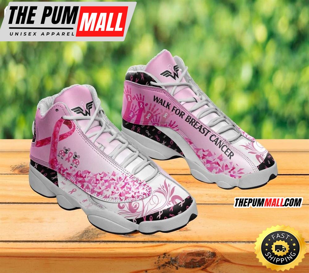 Walk For Breast Cancer Awareness Pink Ribbon and Bugs Air JD13 Shoes