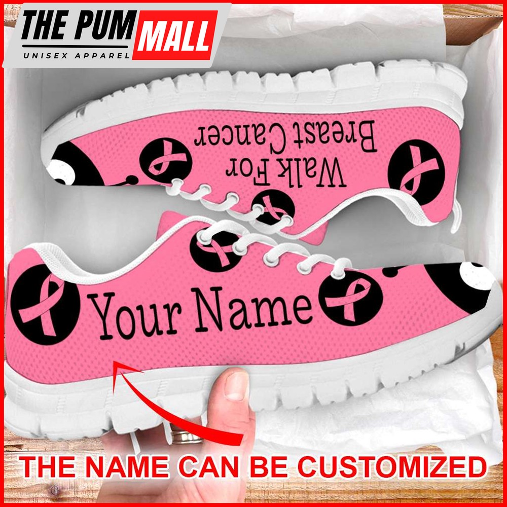 Walk For Breast Cancer Lady Bug Sneaker – Personalized Custom – Best Shoes For Men And Women