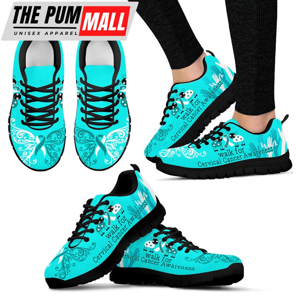 Walk For Cervical Cancer Shoes Awareness Sneaker Walking Shoes – Best Gift For Men And Women Malalan