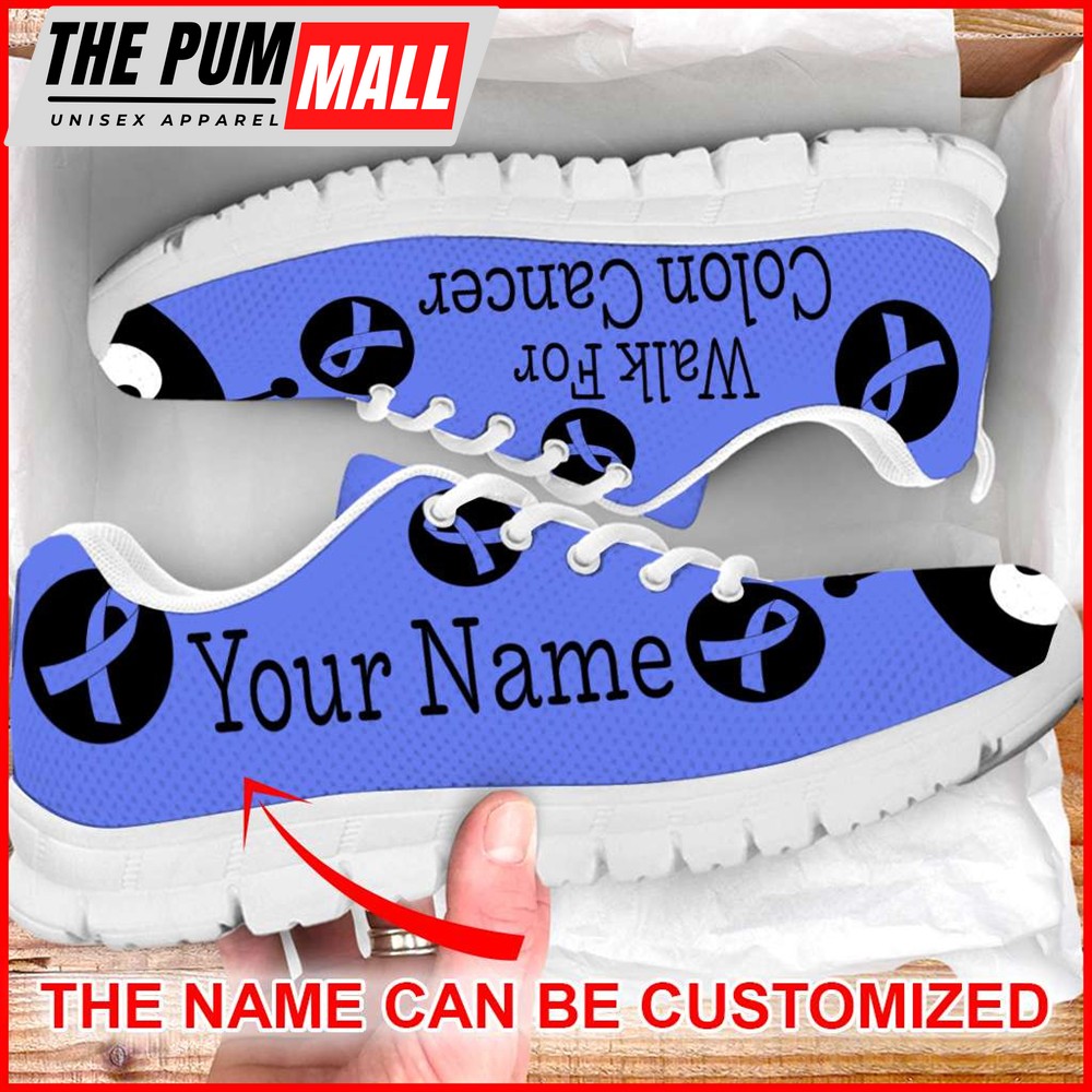 Walk For Colon Cancer Lady Bug Sneaker – Personalized Custom – Best Shoes For Men And Women