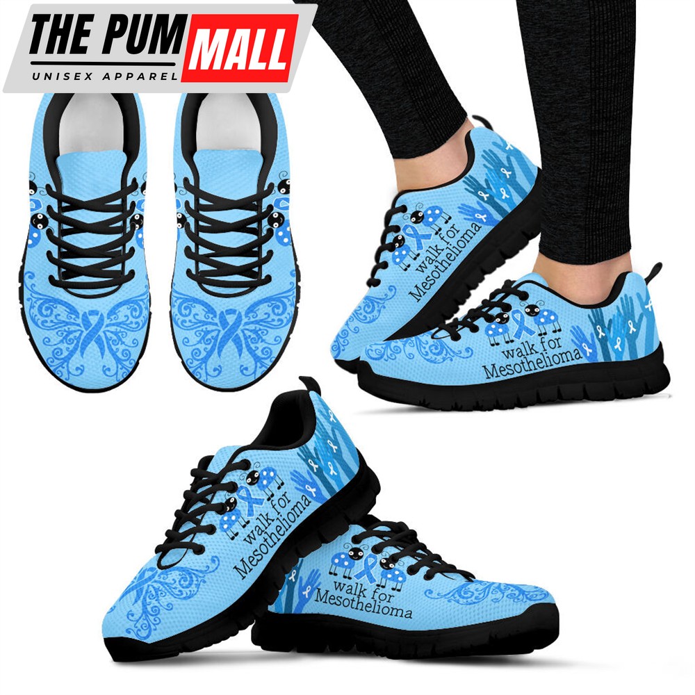 Walk For Mesothelioma Shoes Sneaker Walking Shoes – Best Gift For Men And Women – Cancer Awareness Shoes