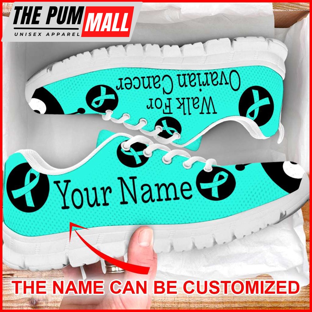 Walk For Ovarian Cancer Shoes Lady Bug Sneaker – Personalized Custom – Best Shoes For Men And Women