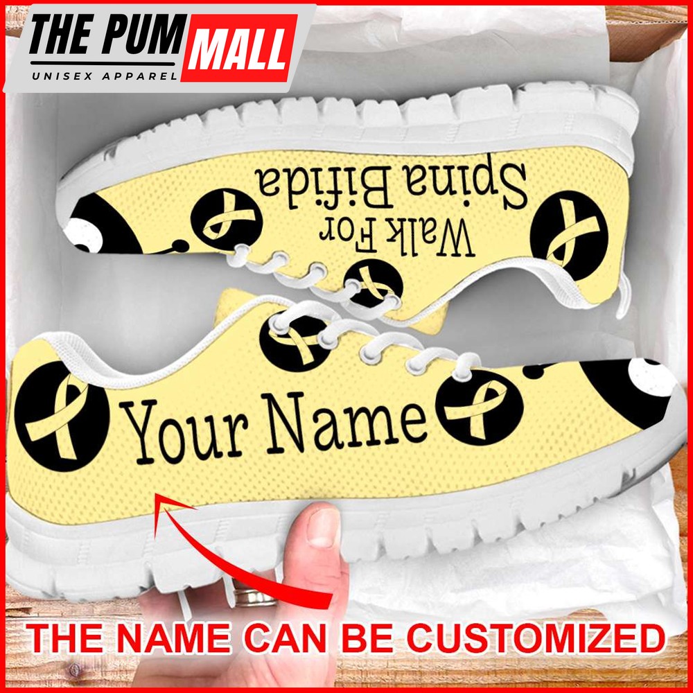 Walk For Spina Bifida Shoes Lady Bug Sneaker – Personalized Custom – Best Shoes For Men And Women