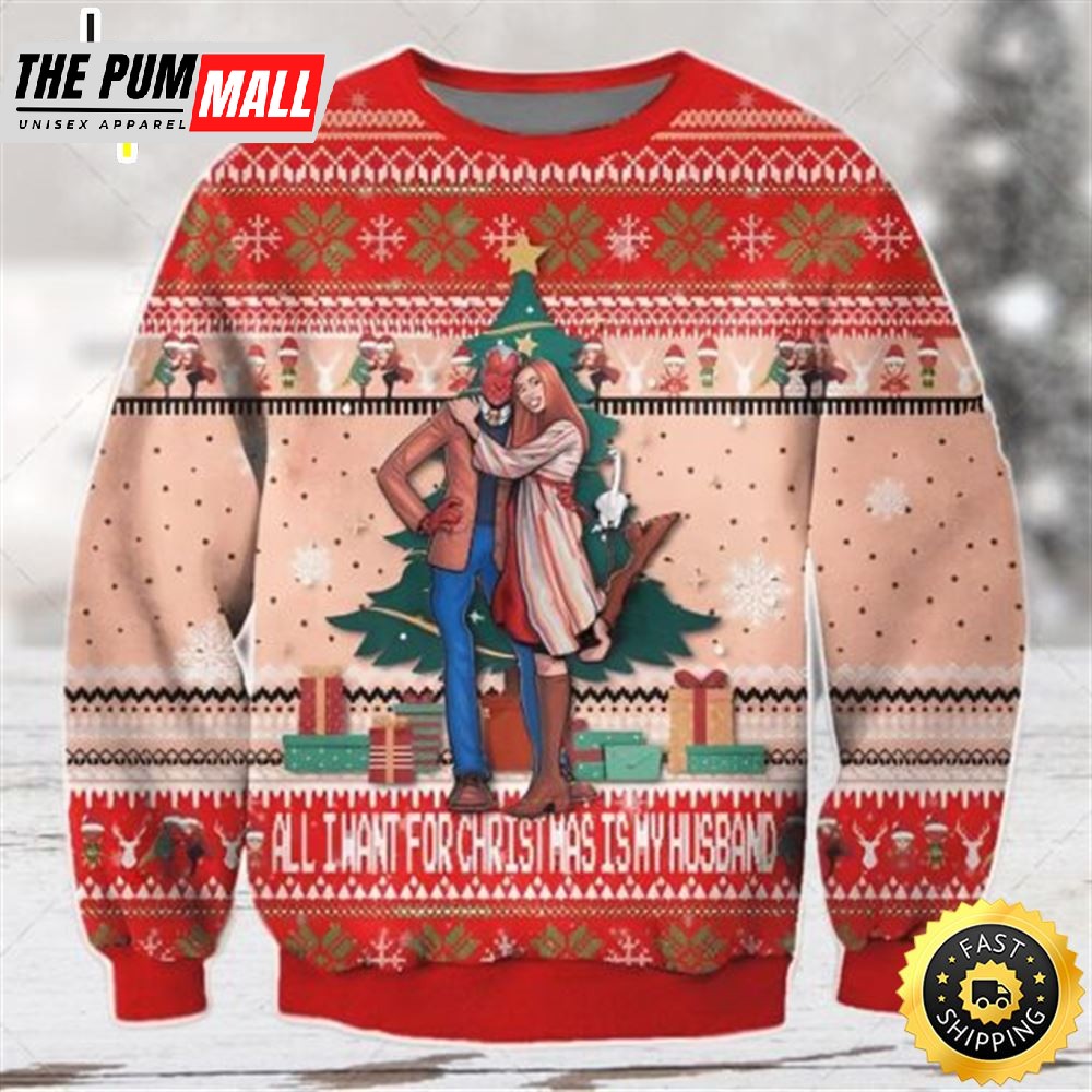 Wanda Vision Marvel Ugly Xmas Wool Knitted Sweater