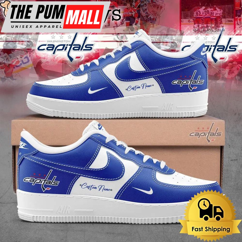 Washington Capitals Team Custom name Air Force 1 Shoes
