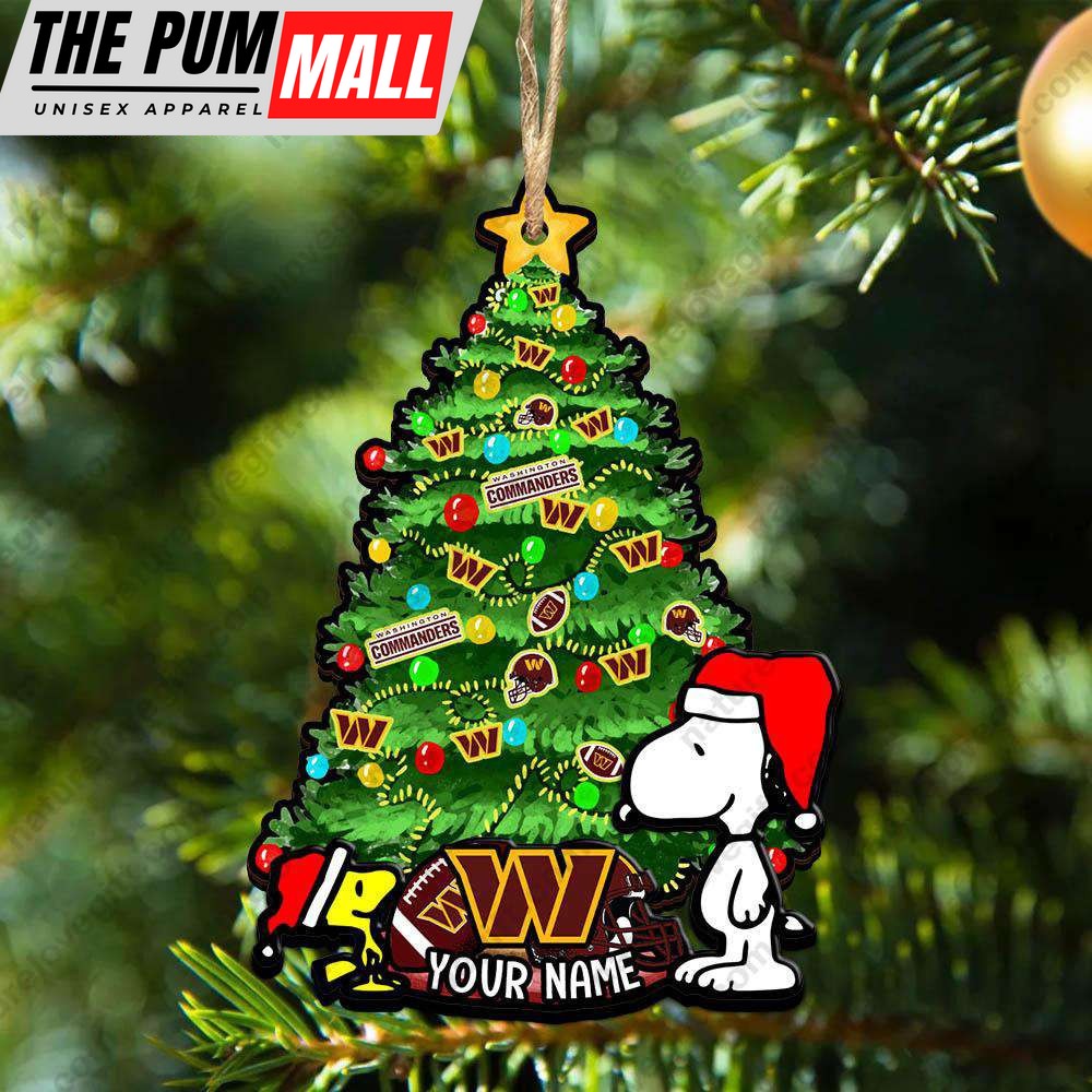 Washington Commanders Custom Snoopy Peanuts Christmas Ornament Xmas Decoration Limited Edition