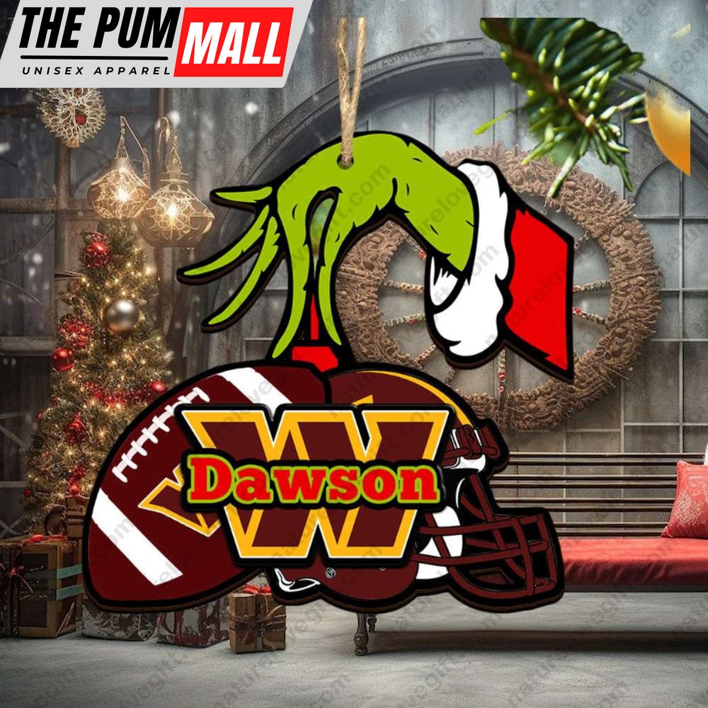 Washington Commanders NFL Custom Grinch Christmas Ornament Tree Decorations Limited Edition