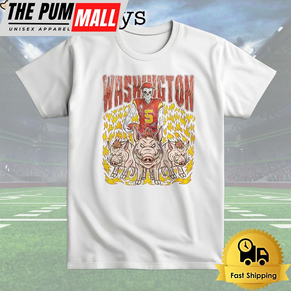 Washington Commanders Skeleton Football T Shirt