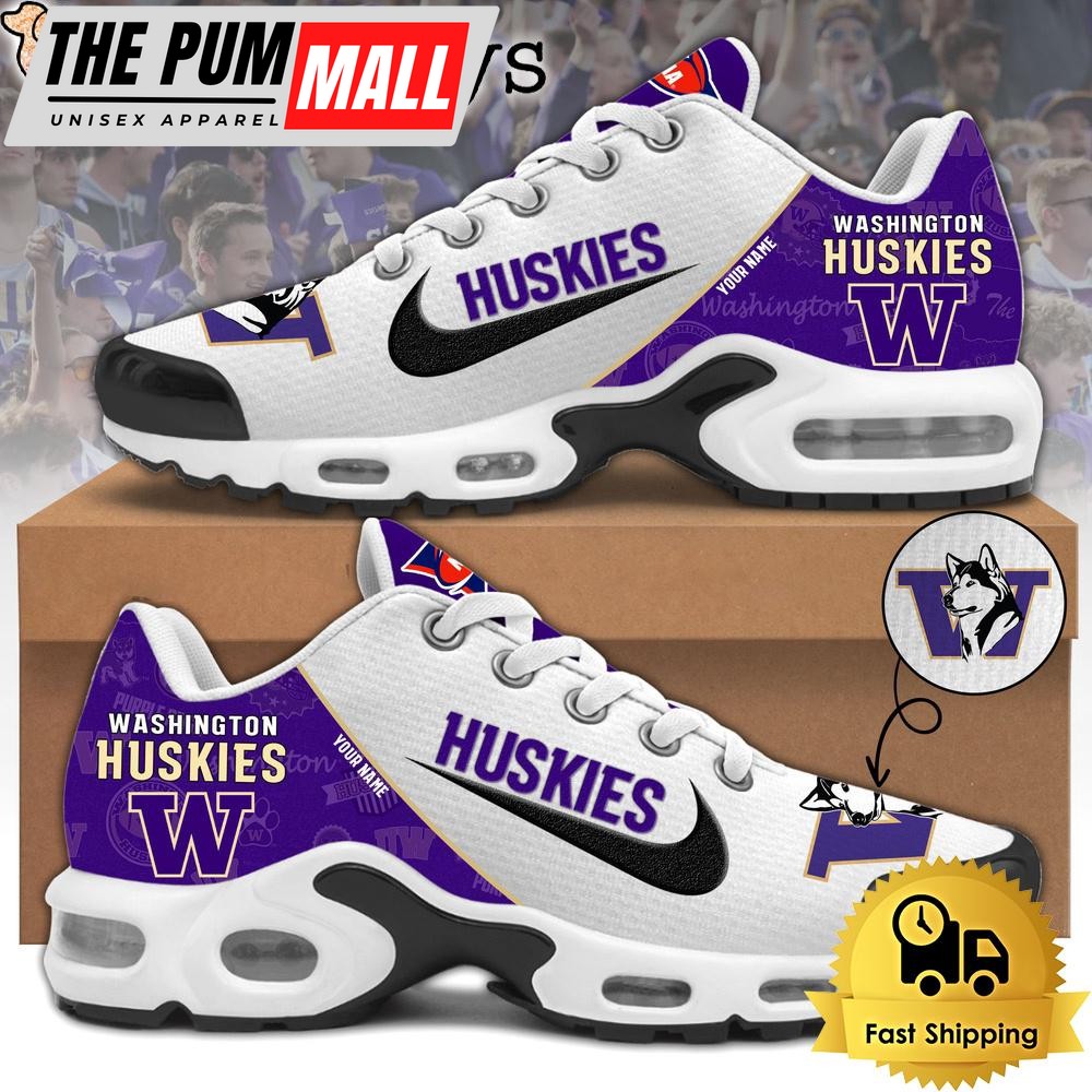 Washington Huskies Football Mascot Symbol Custom Air Max Plus Shoes
