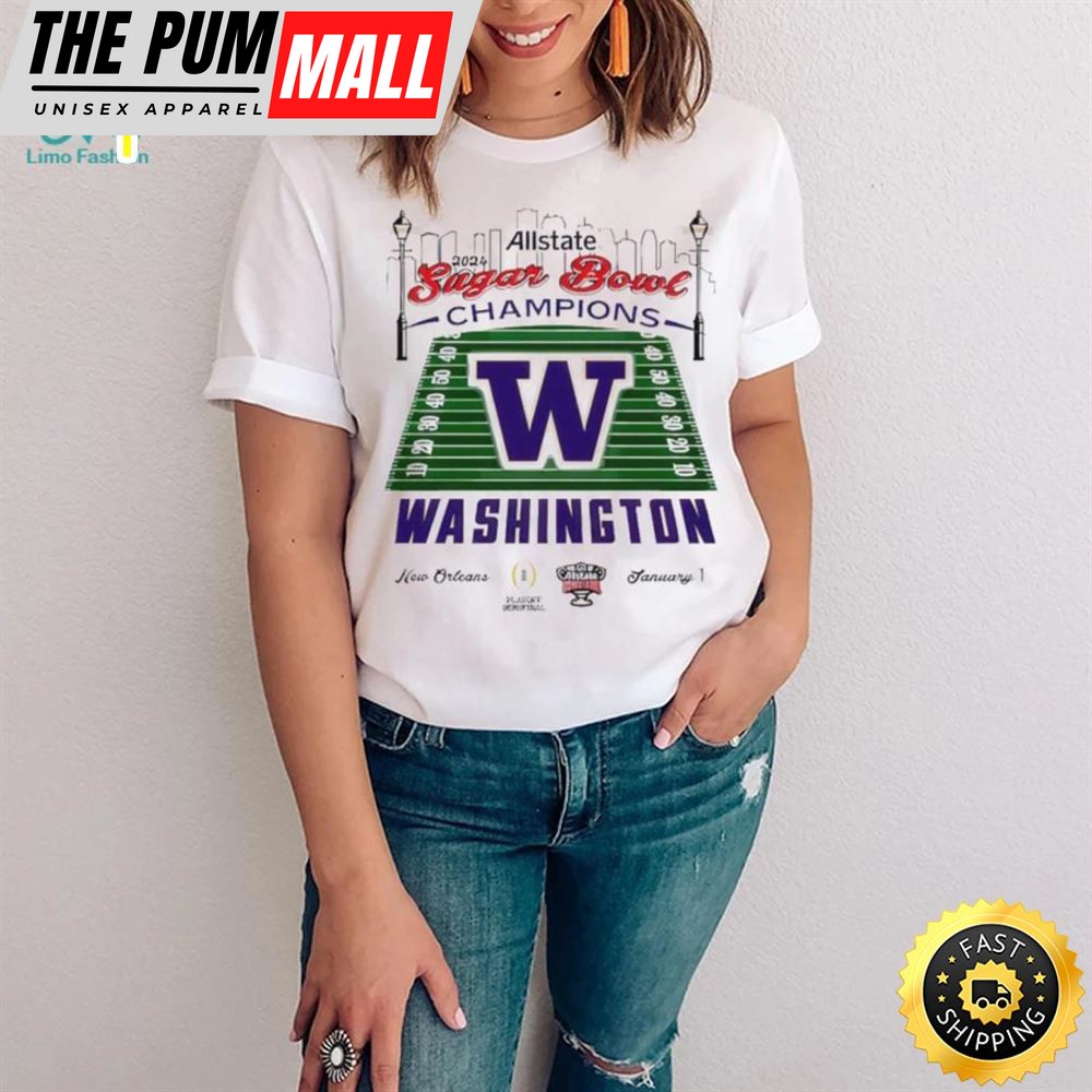 Washington Huskies Sugar Bowl Champions New Orleans Stadium Shirt