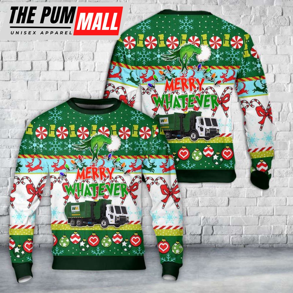 Waste Management Mack LR & McNeilus ZR Side Loader Christmas Sweater