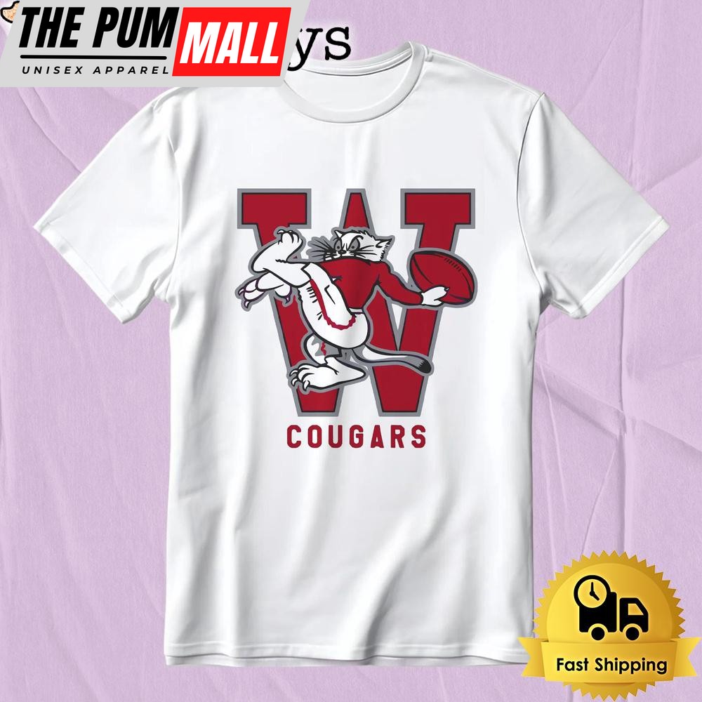 Wazzu Football Vintage Cougar Mascot 1963 T-Shirt