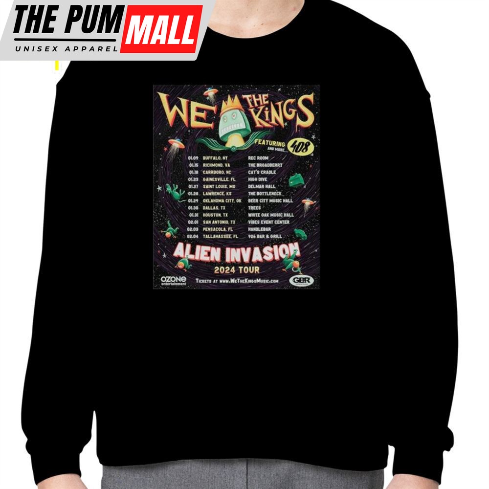 We The Kings Alien Tour 2025 Shirt
