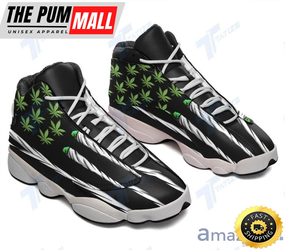 Weed Cannabis Flag Air Jd 13 Sneakers Shoes